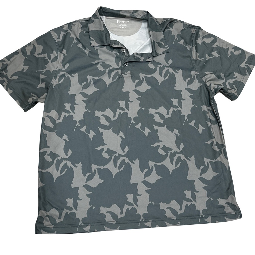 Etonic Camo Performance Polo Shirt XL Short Sleeve Athletic Golf Shirt
